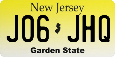 NJ license plate J06JHQ