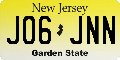NJ license plate J06JNN