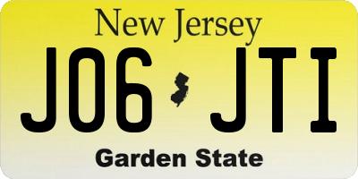 NJ license plate J06JTI