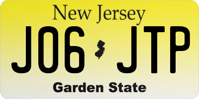 NJ license plate J06JTP