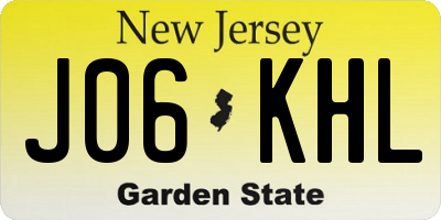 NJ license plate J06KHL