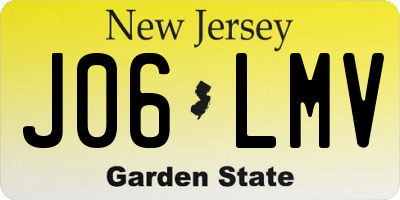 NJ license plate J06LMV