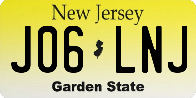 NJ license plate J06LNJ