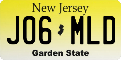 NJ license plate J06MLD