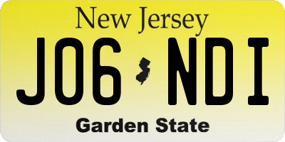 NJ license plate J06NDI