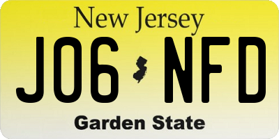 NJ license plate J06NFD