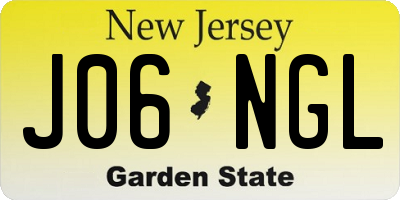 NJ license plate J06NGL