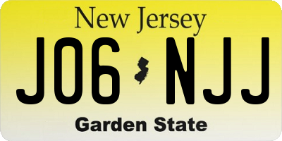 NJ license plate J06NJJ
