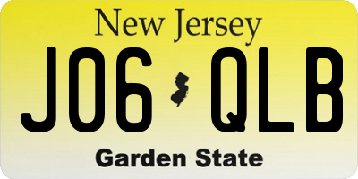 NJ license plate J06QLB
