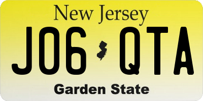 NJ license plate J06QTA