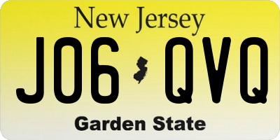NJ license plate J06QVQ
