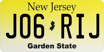 NJ license plate J06RIJ