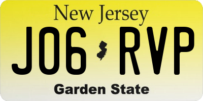 NJ license plate J06RVP
