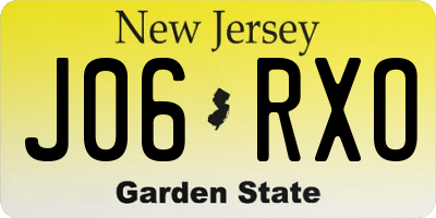 NJ license plate J06RXO