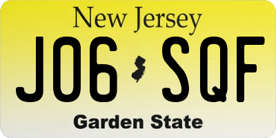NJ license plate J06SQF