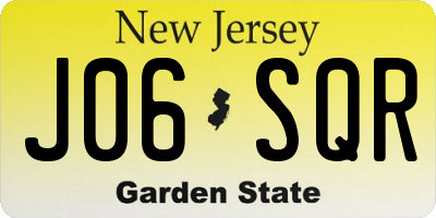 NJ license plate J06SQR