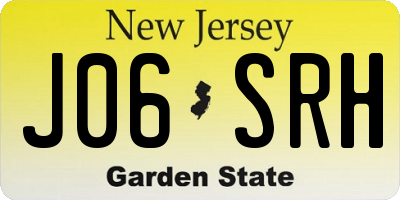 NJ license plate J06SRH
