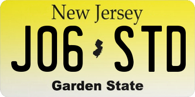 NJ license plate J06STD