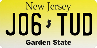 NJ license plate J06TUD