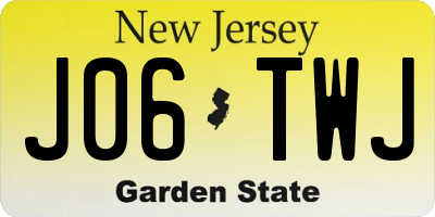 NJ license plate J06TWJ