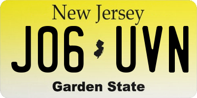 NJ license plate J06UVN