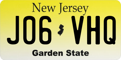 NJ license plate J06VHQ