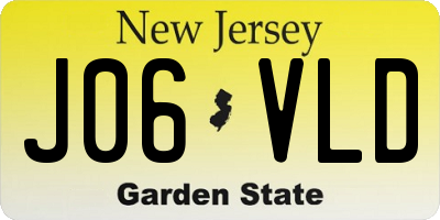 NJ license plate J06VLD