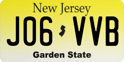 NJ license plate J06VVB