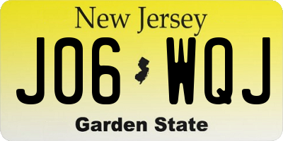 NJ license plate J06WQJ