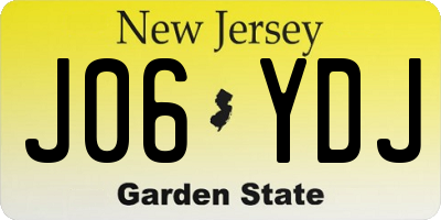 NJ license plate J06YDJ