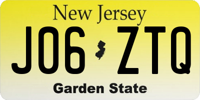 NJ license plate J06ZTQ