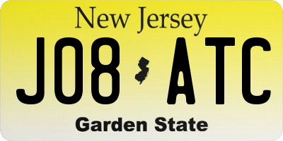 NJ license plate J08ATC