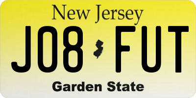 NJ license plate J08FUT