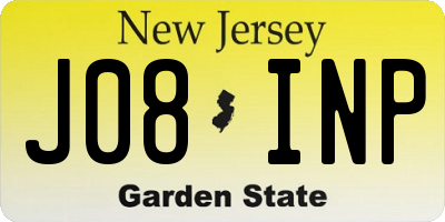 NJ license plate J08INP