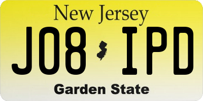 NJ license plate J08IPD