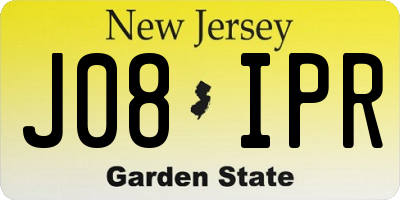 NJ license plate J08IPR