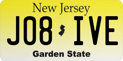 NJ license plate J08IVE