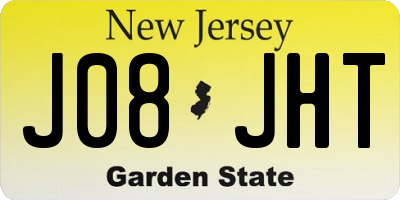 NJ license plate J08JHT