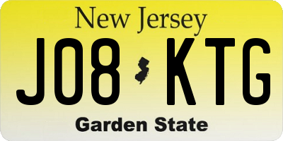 NJ license plate J08KTG