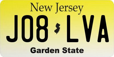 NJ license plate J08LVA