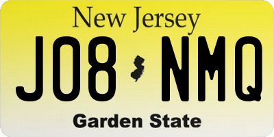 NJ license plate J08NMQ