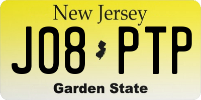 NJ license plate J08PTP