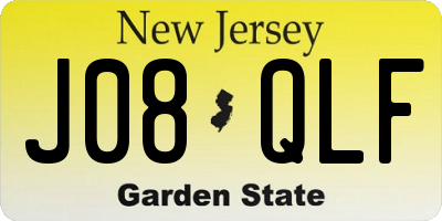 NJ license plate J08QLF