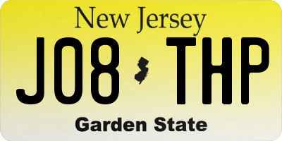 NJ license plate J08THP
