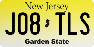 NJ license plate J08TLS