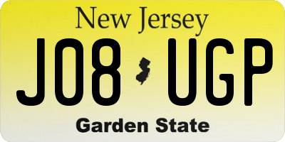 NJ license plate J08UGP