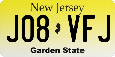 NJ license plate J08VFJ