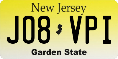 NJ license plate J08VPI