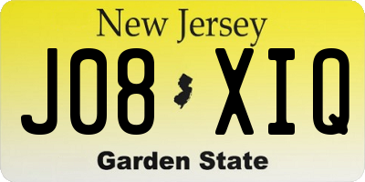 NJ license plate J08XIQ