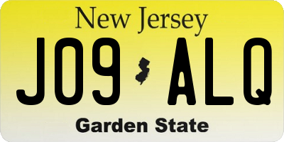NJ license plate J09ALQ